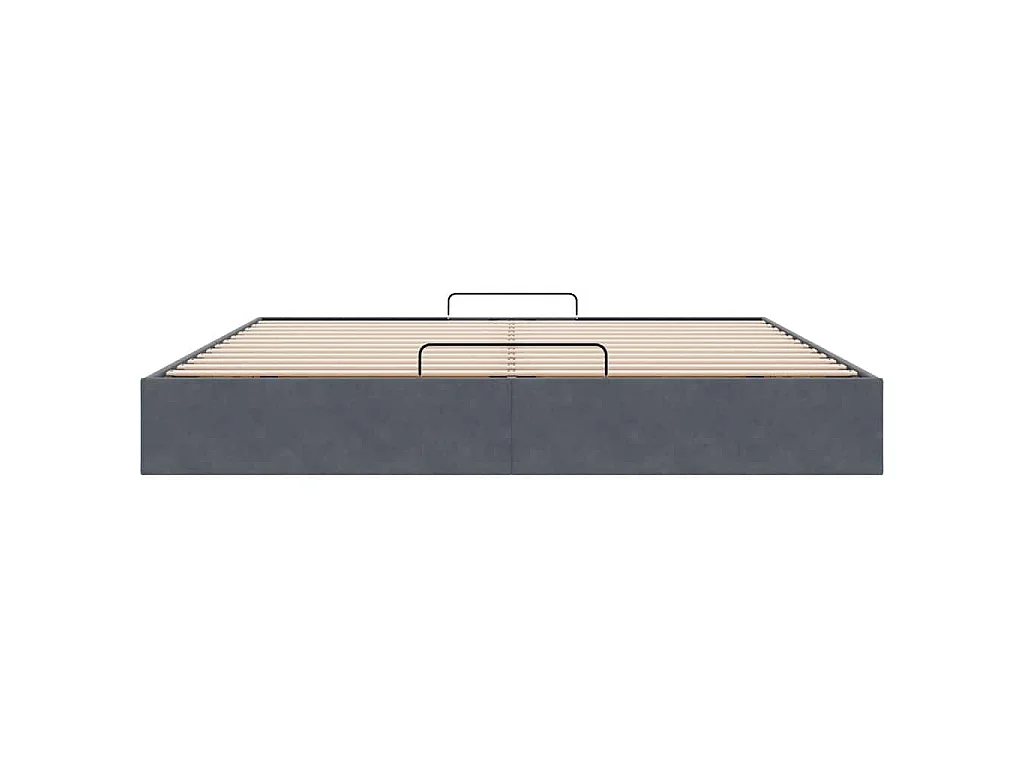 Estructura de cama otomana sin colchón gris oscuro 180x200cm