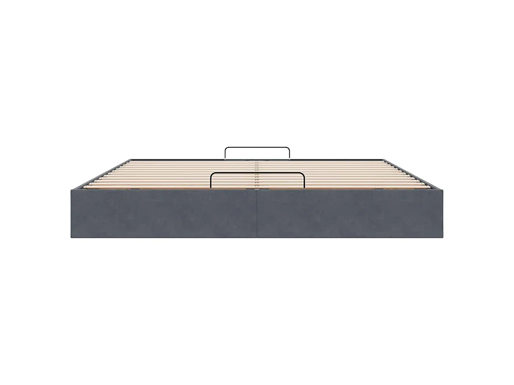 Ottoman bedframe zonder matras 180x200 cm fluweel donkergrijs