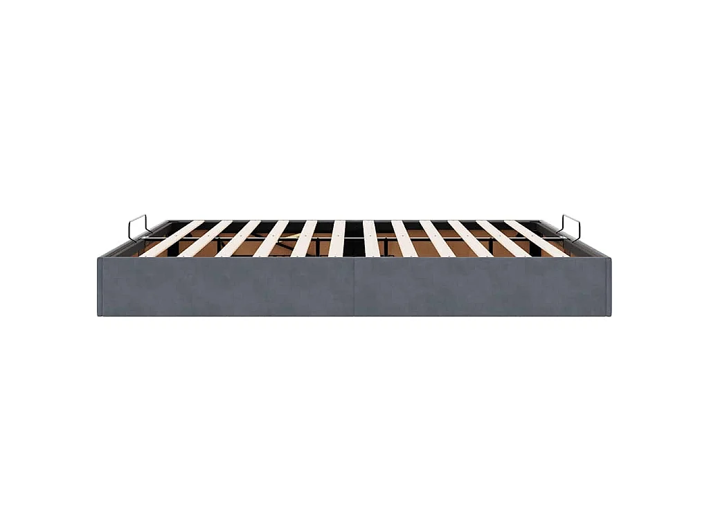 Ottoman bedframe zonder matras 180x200 cm fluweel donkergrijs