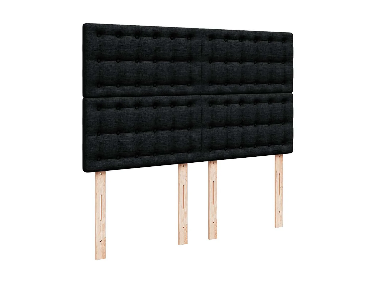 Sommier à lattes de lit avec matelas Noir 140x200 cm Tissu