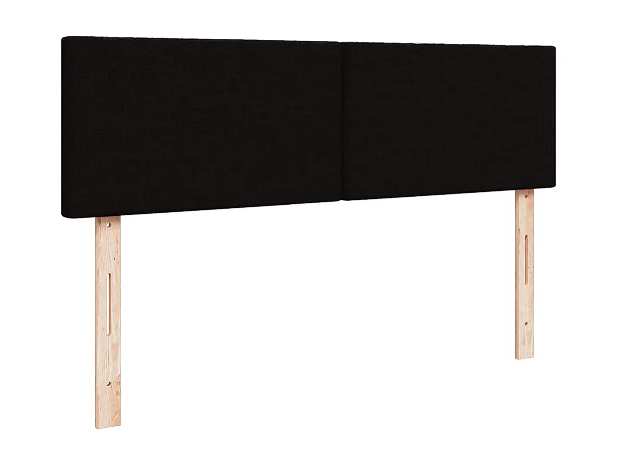 Ottoman bed met matrassen 180x200cm stof zwart