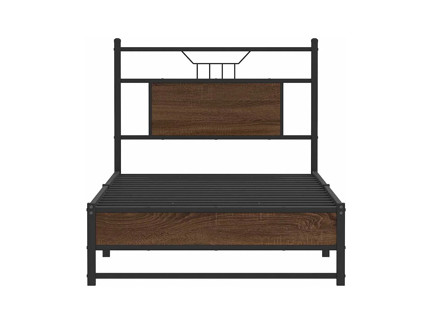 Cadre de lit sans matelas chêne marron 90x190cm bois ingénierie