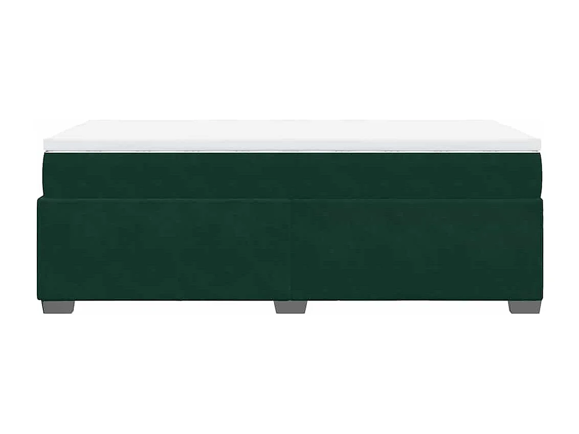 Sommier à lattes de lit avec matelas Vert foncé 100x200 cm