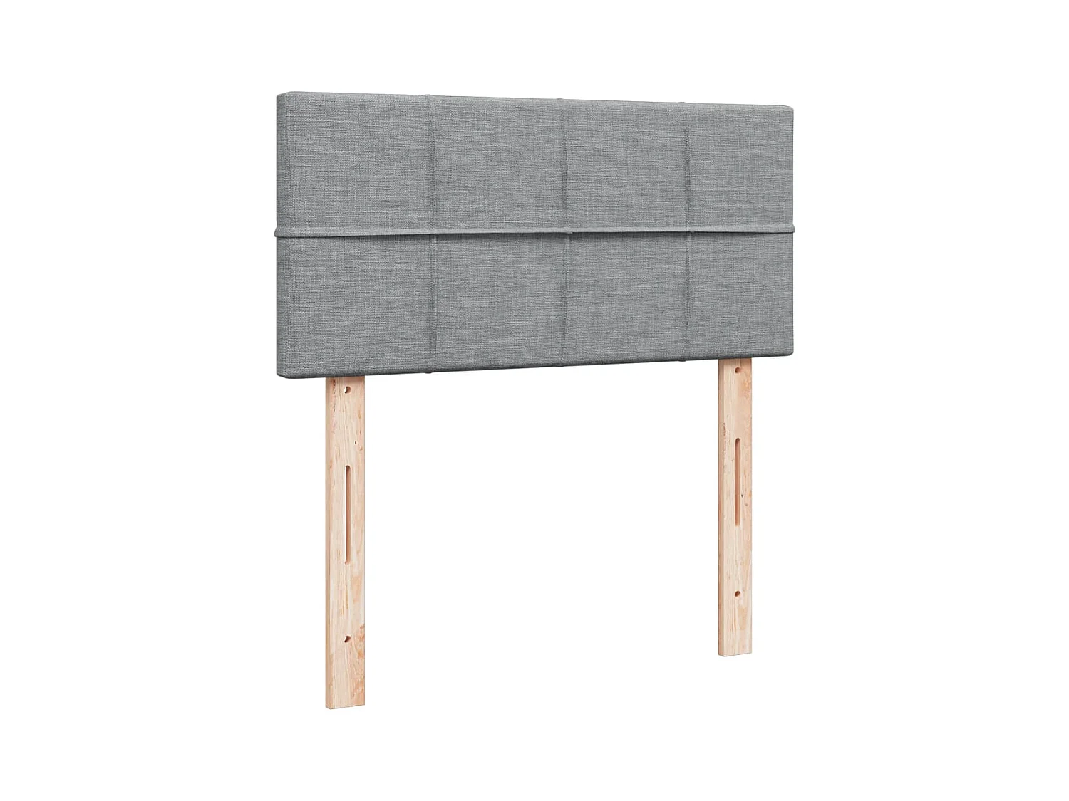 Boxspringbett mit Matratze Hellgrau 90x190 cm Stoff