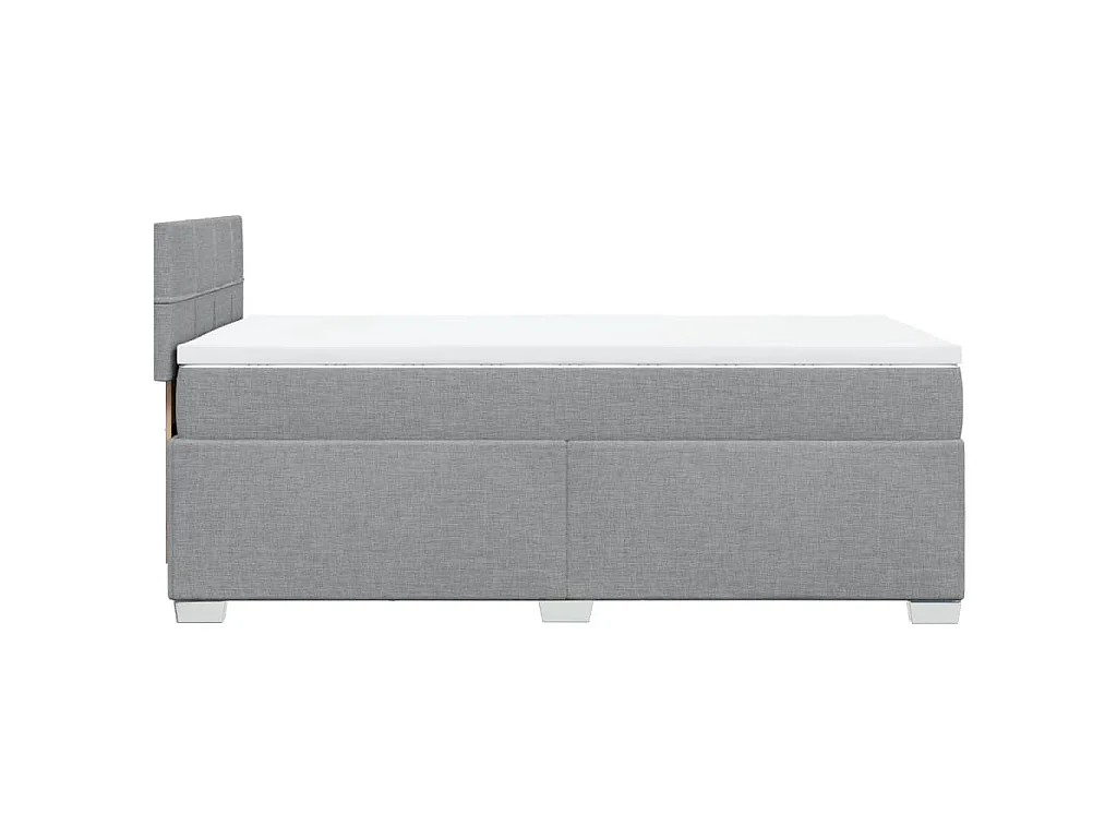 Sommier à lattes de lit et matelas Gris clair 90x190 cm Tissu