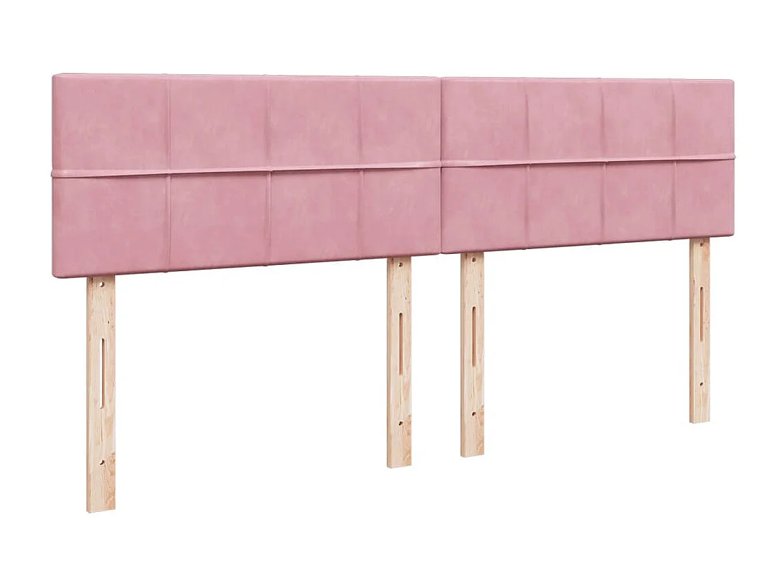 Giroletto a Molle con Materasso Rosa 180x200 cm in Velluto