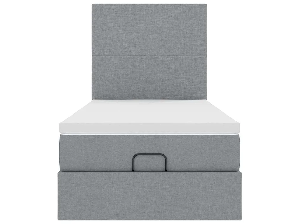 Struttura Letto Pouf con Materasso 100x200 cm in Tessuto