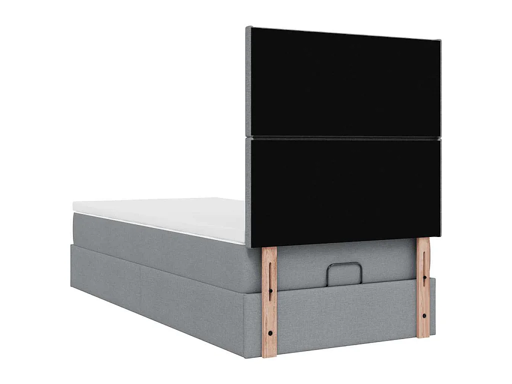 Struttura Letto Pouf con Materasso 100x200 cm in Tessuto
