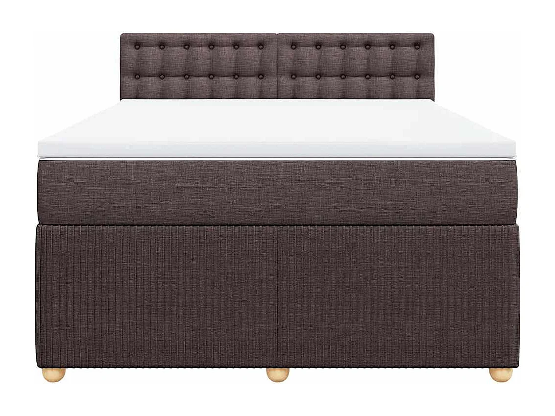 Sommier à lattes de lit avec matelas Marron foncé 140x200 cm