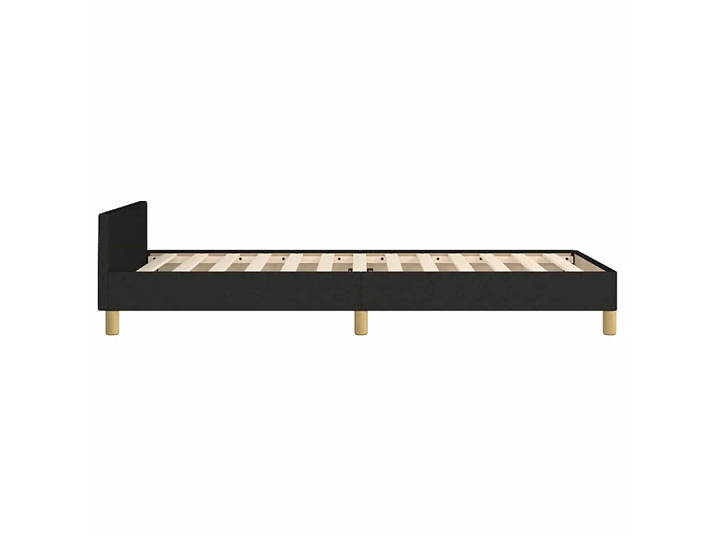 Estructura de cama sin colchón tela negro 100x200 cm