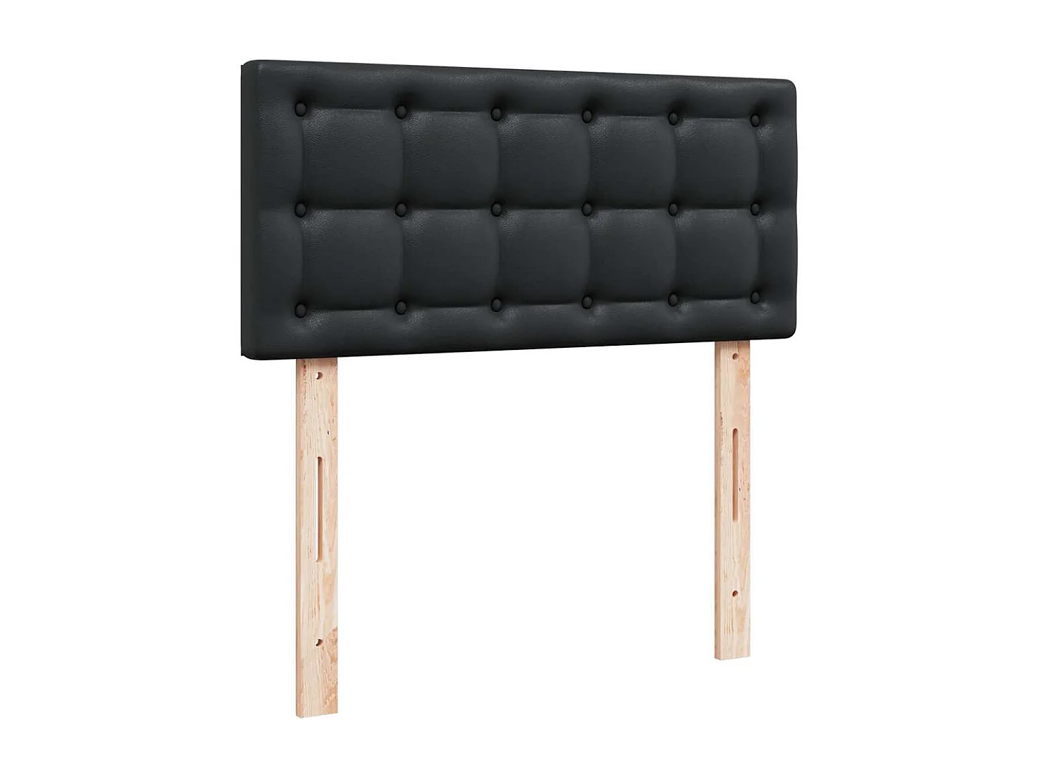Lit ottoman avec matelas noir 100x200 cm similicuir