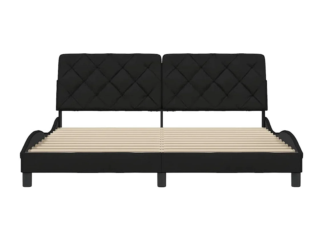 Bedframe zonder matras stof zwart 180x200 cm