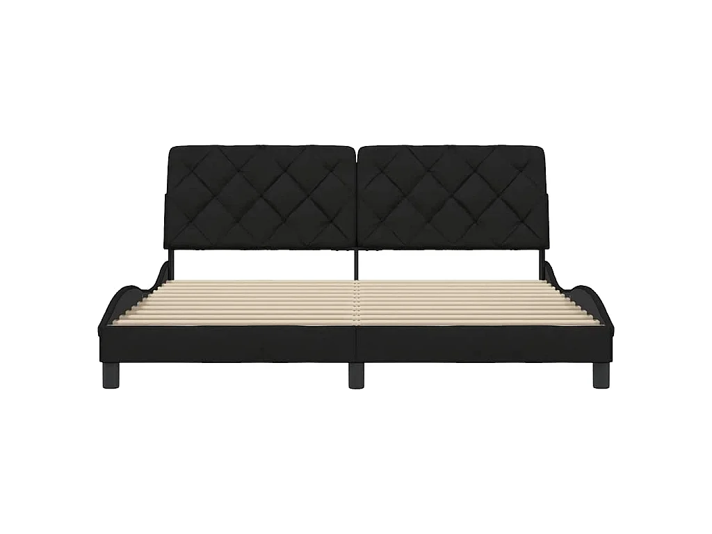 Bedframe zonder matras stof zwart 180x200 cm