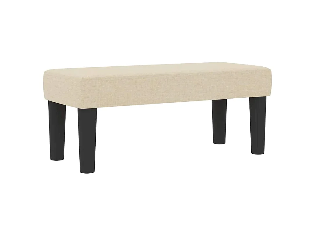 Boxspringbed met hoofdeinde Crème 90 x 200 cm Stof