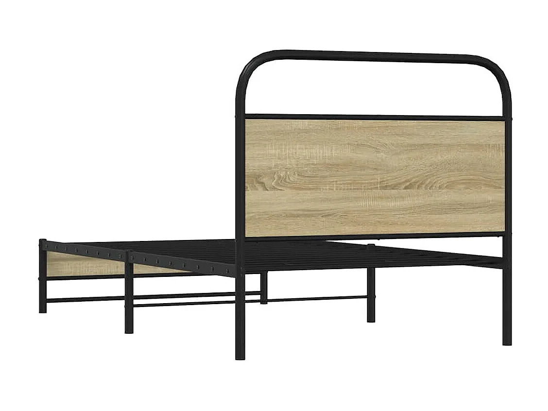 Bedframe zonder matras bewerkt hout sonoma eikenkleur 90x200 cm