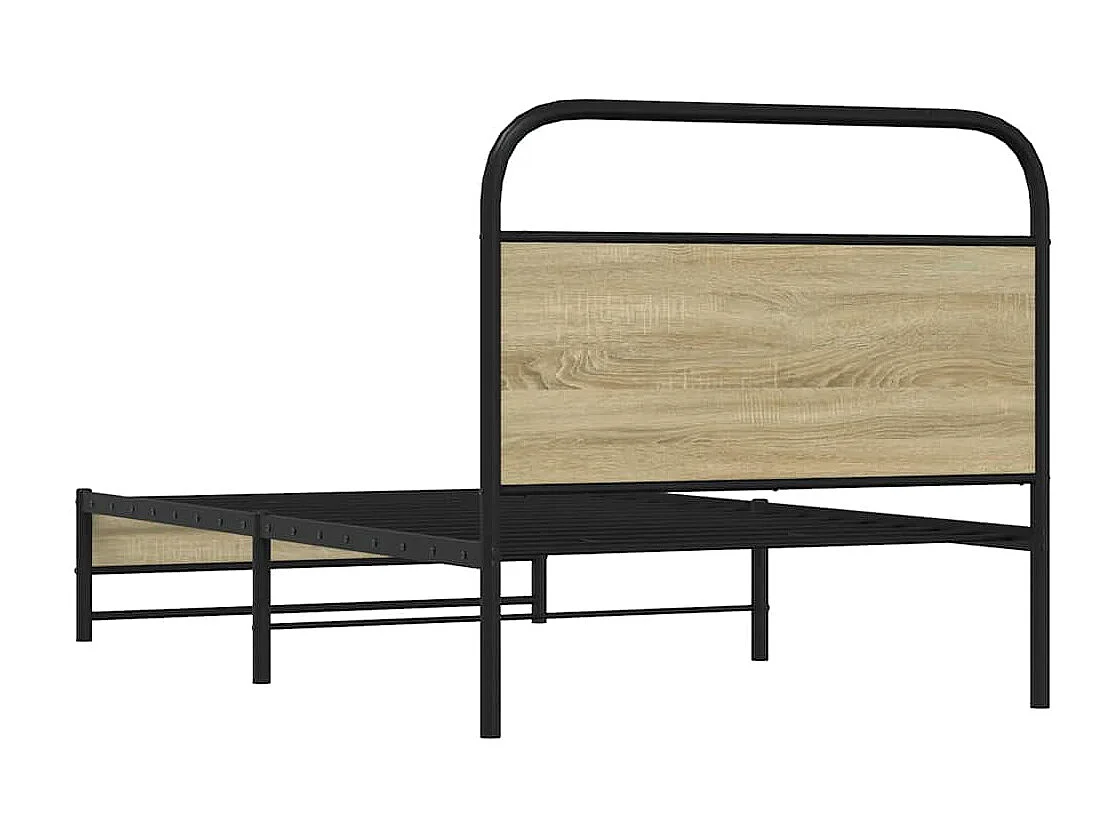 Bedframe zonder matras bewerkt hout sonoma eikenkleur 90x200 cm