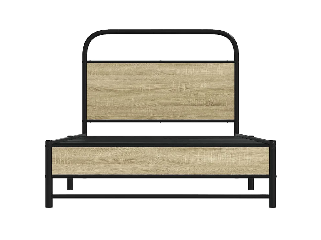 Cadre de lit sans matelas 90x200cm chêne sonoma bois ingénierie