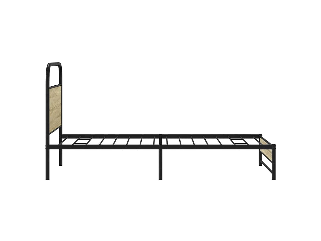 Cadre de lit sans matelas 90x200cm chêne sonoma bois ingénierie