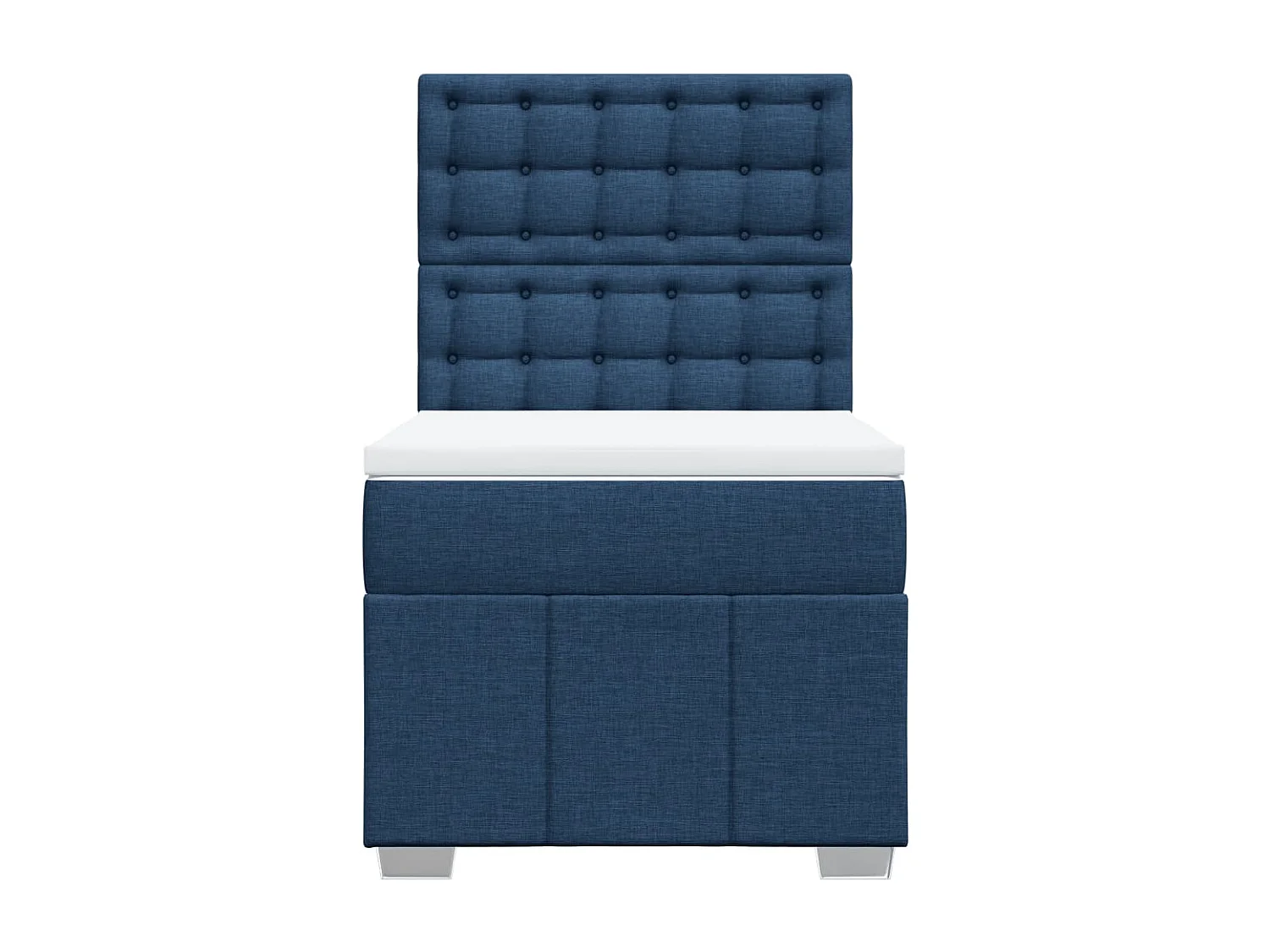 Cama com molas/colchão 100x200 cm tecido azul