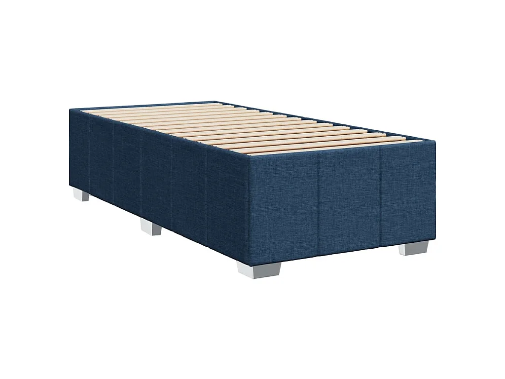 Boxspring met matras stof blauw 100x200 cm