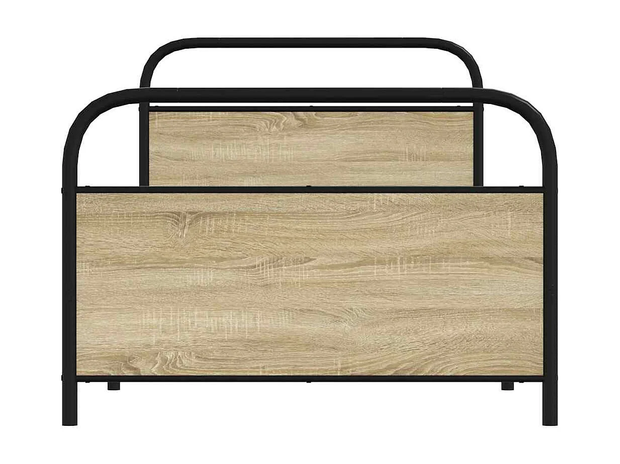 Cadre de lit sans matelas 90x200cm chêne sonoma bois ingénierie