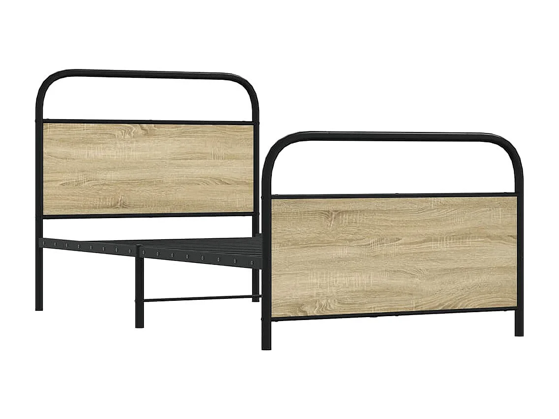 Cadre de lit sans matelas 90x200cm chêne sonoma bois ingénierie