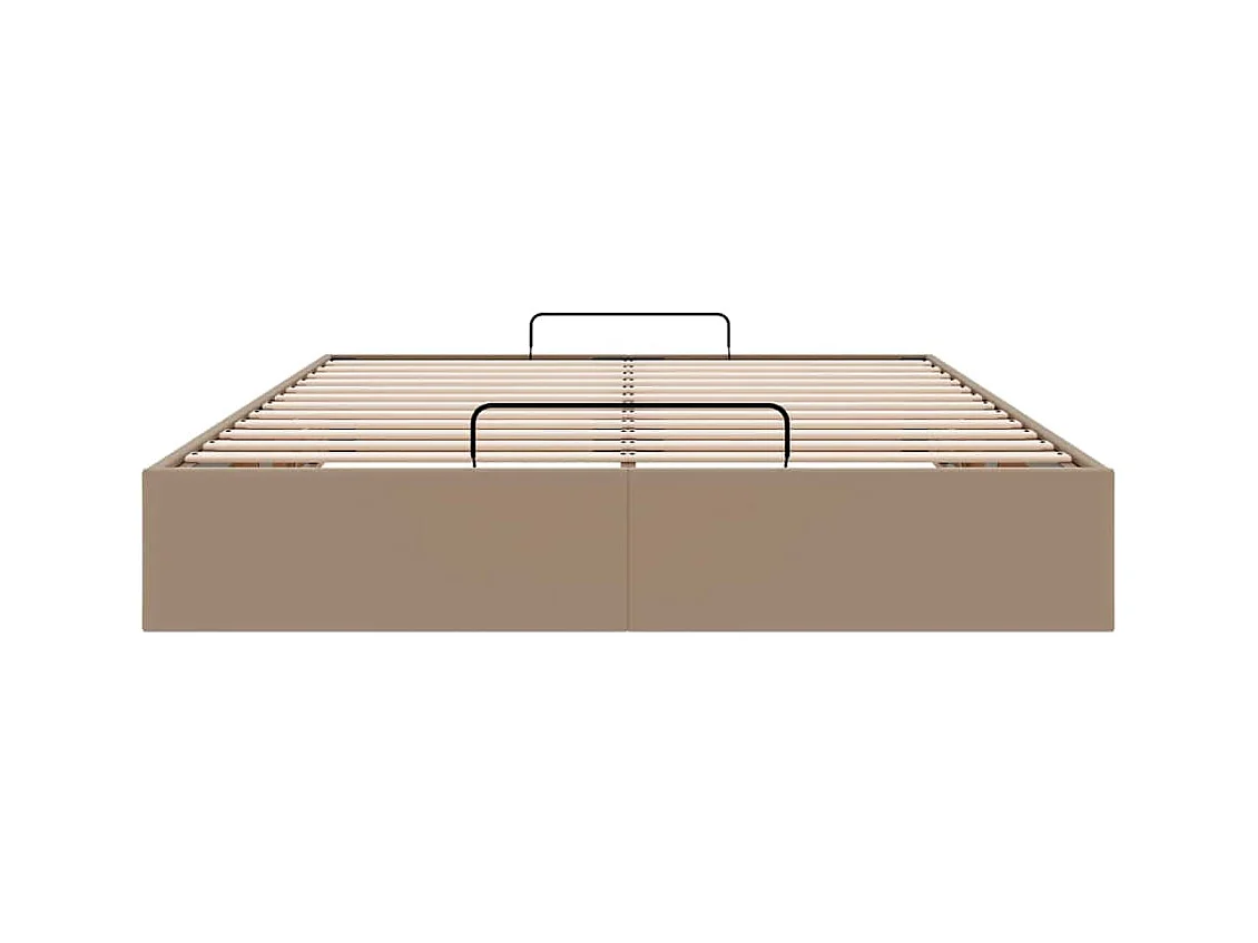 Cadre de lit ottoman sans matelas cappuccino 140x200 cm