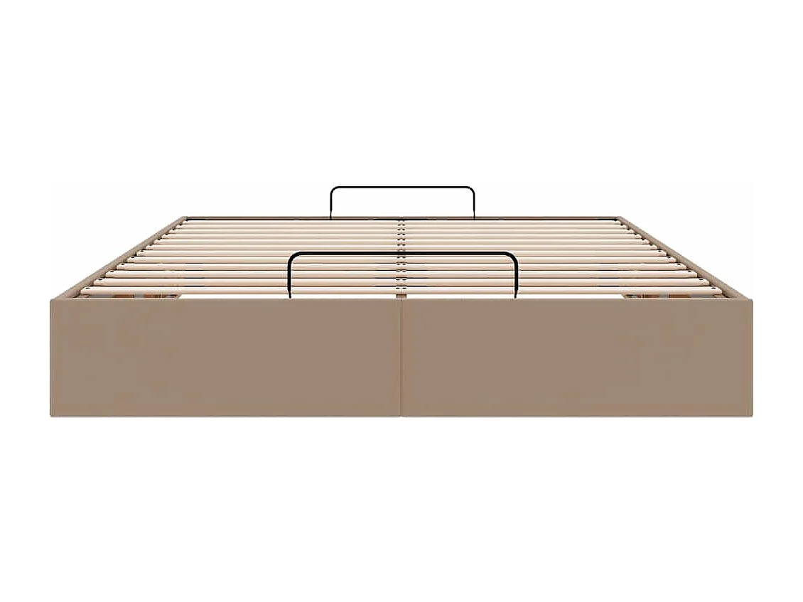Cadre de lit ottoman sans matelas cappuccino 140x200 cm