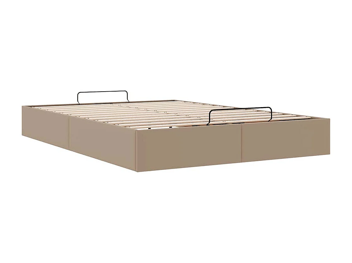 Cadre de lit ottoman sans matelas cappuccino 140x200 cm