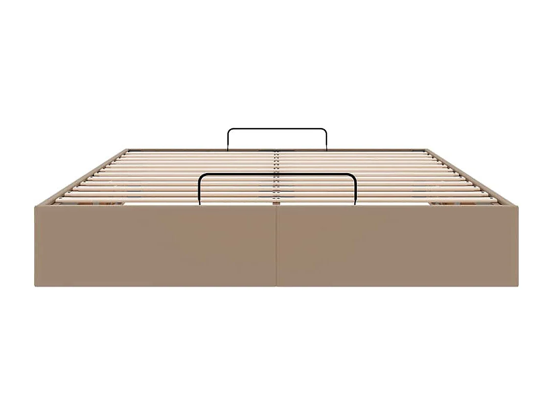 Cadre de lit ottoman sans matelas cappuccino 140x200 cm