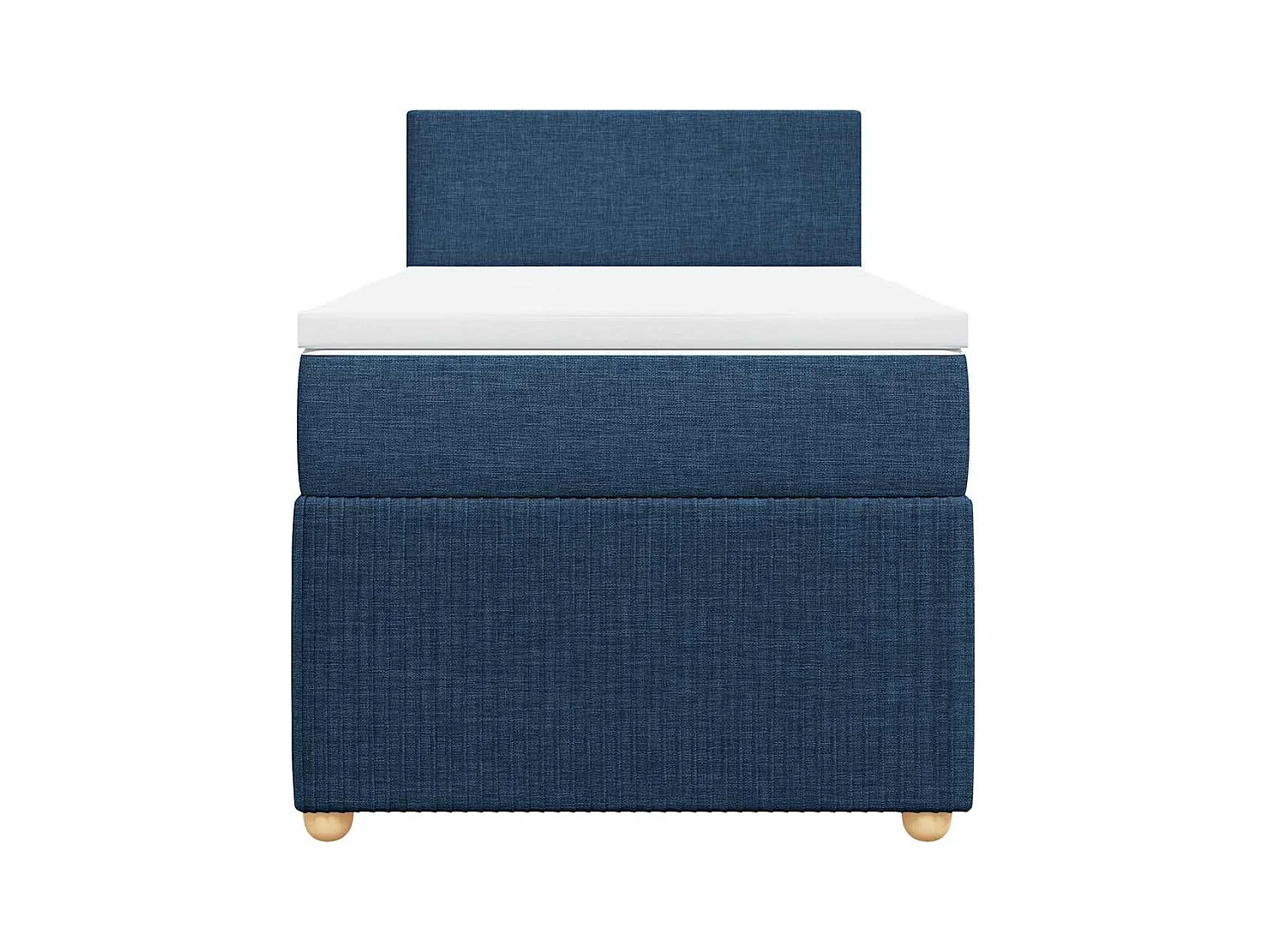 Sommier à lattes de lit avec matelas Bleu 90x200 cm Tissu