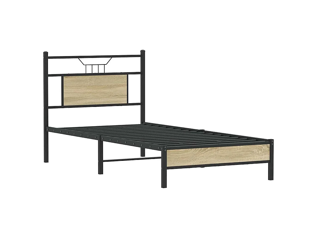Bettgestell ohne Matratze Sonoma-Eiche 90x200 cm Holzwerkstoff