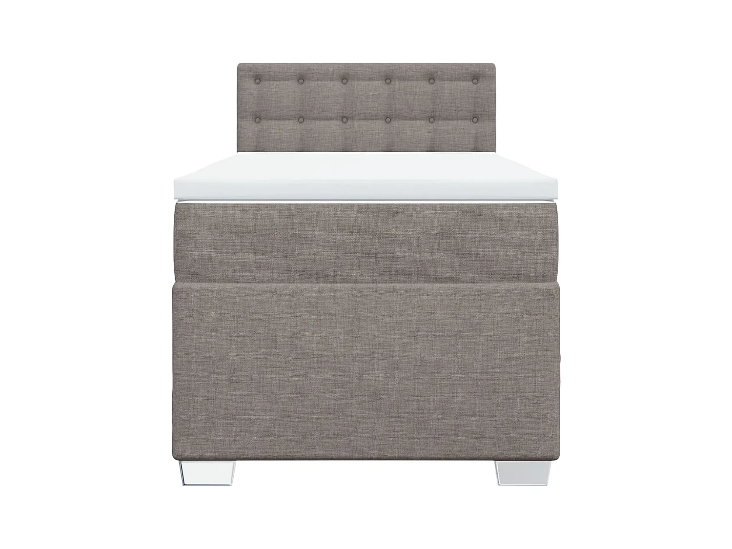 Boxspringbett mit Matratze Taupe 90x190 cm Stoff