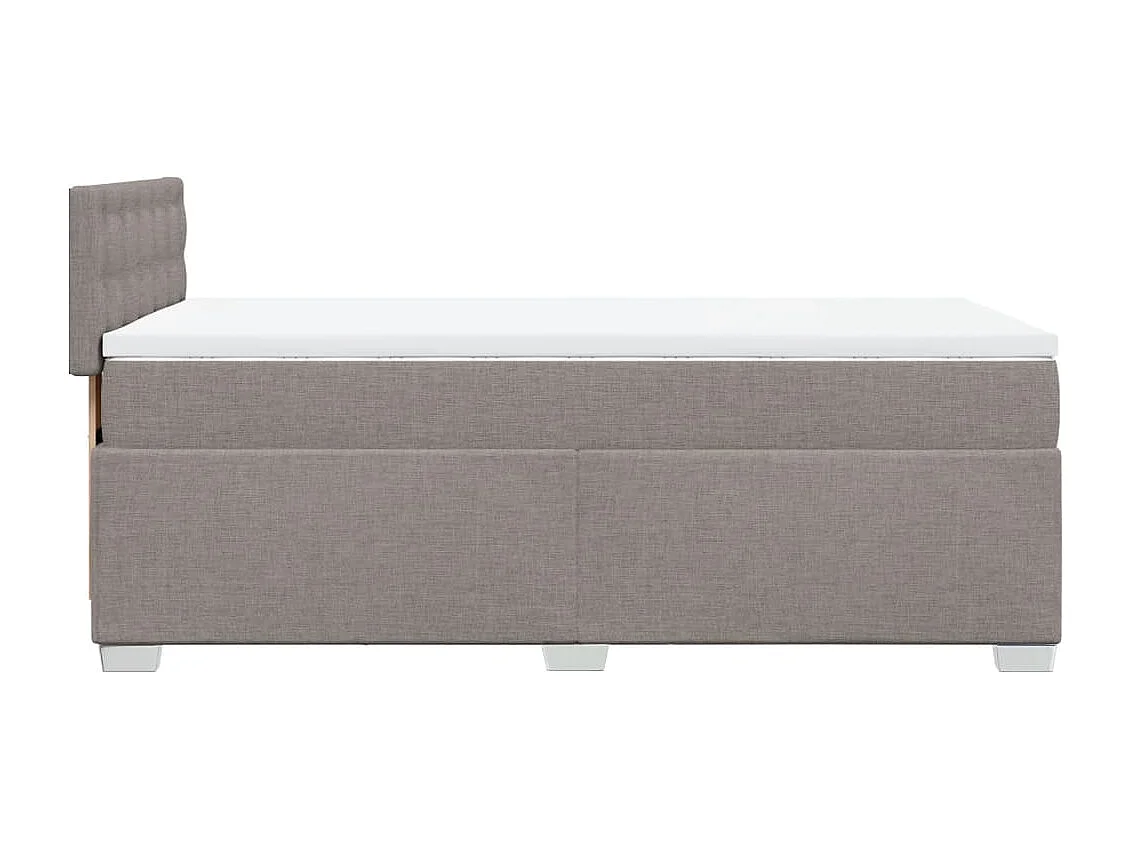 Sommier à lattes de lit avec matelas Taupe 90x190 cm Tissu