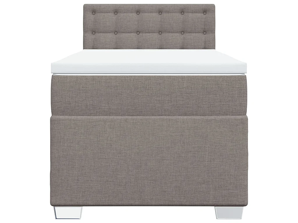 Sommier à lattes de lit avec matelas Taupe 90x190 cm Tissu