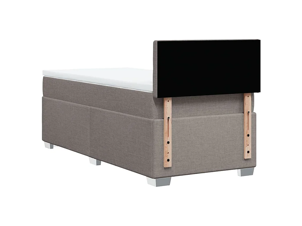 Sommier à lattes de lit avec matelas Taupe 90x190 cm Tissu