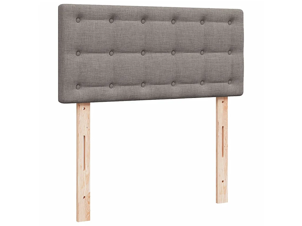 Sommier à lattes de lit avec matelas Taupe 90x190 cm Tissu