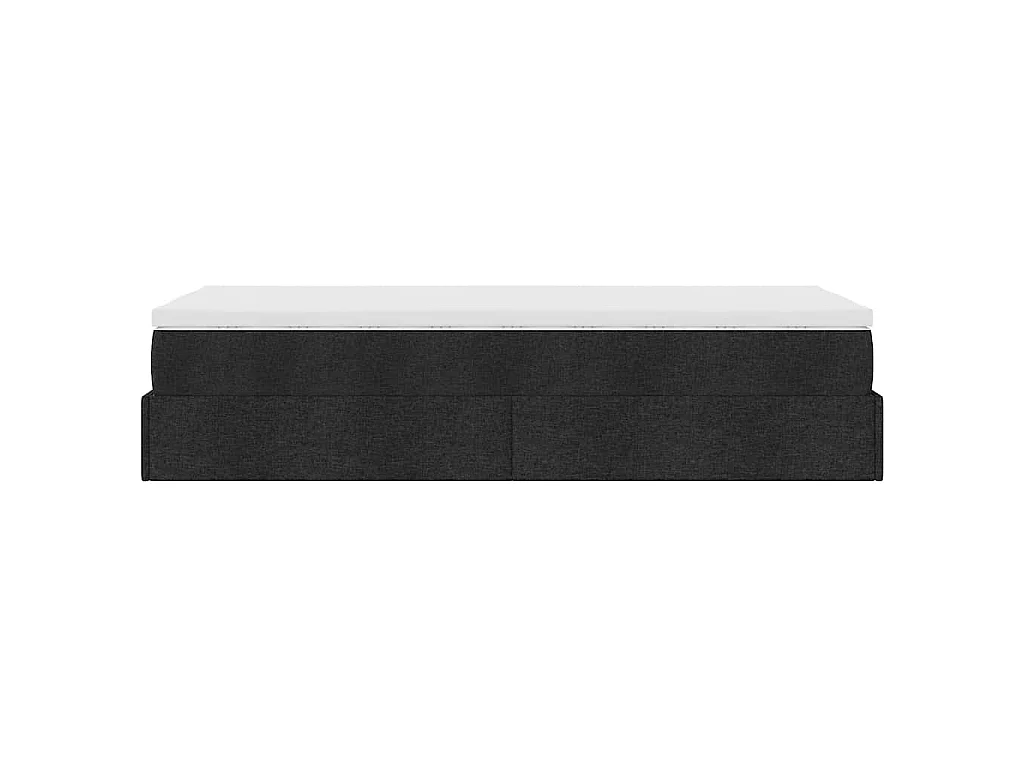Ottoman bed met matras 100x200cm stof zwart