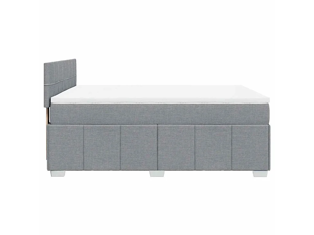Boxspring met matras stof lichtgrijs 160x200 cm