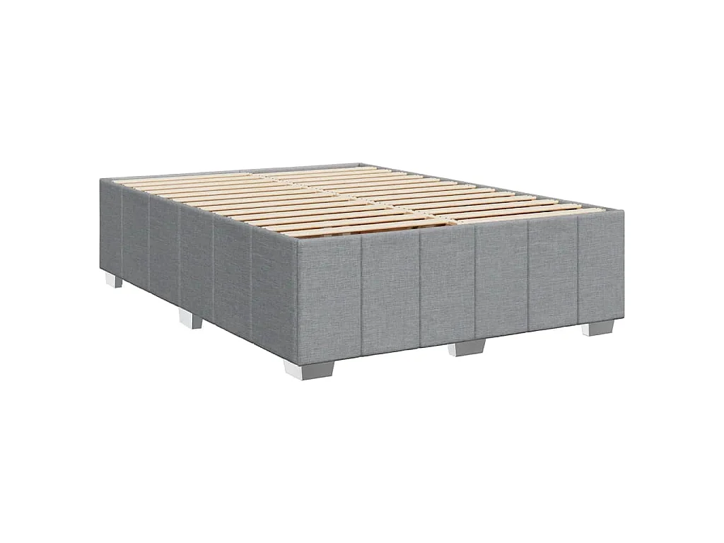 Boxspring met matras stof lichtgrijs 160x200 cm