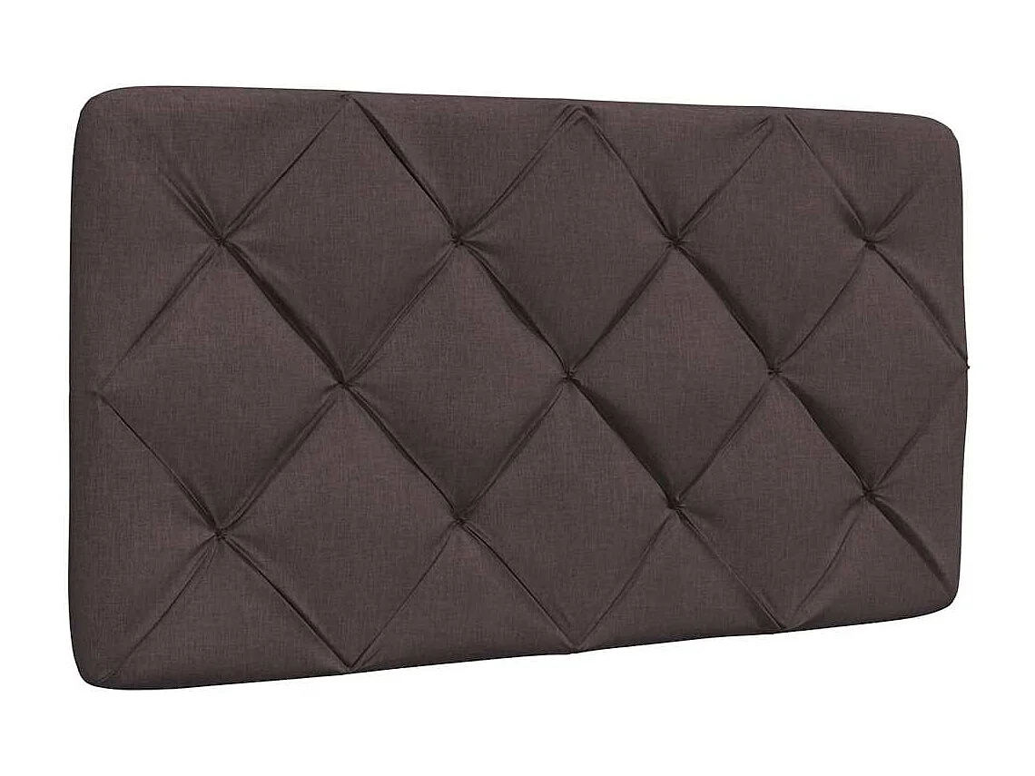Letto con Materasso Marrone Scuro 90x200 cm in Tessuto