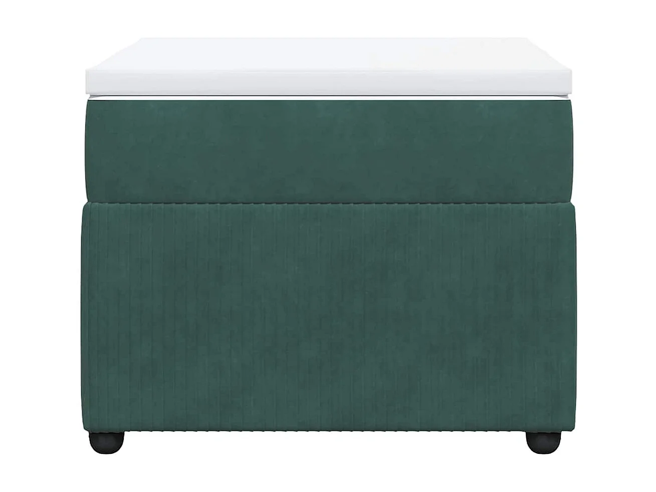 Boxspringbett mit Matratze Dunkelgrün 90x190 cm Samt