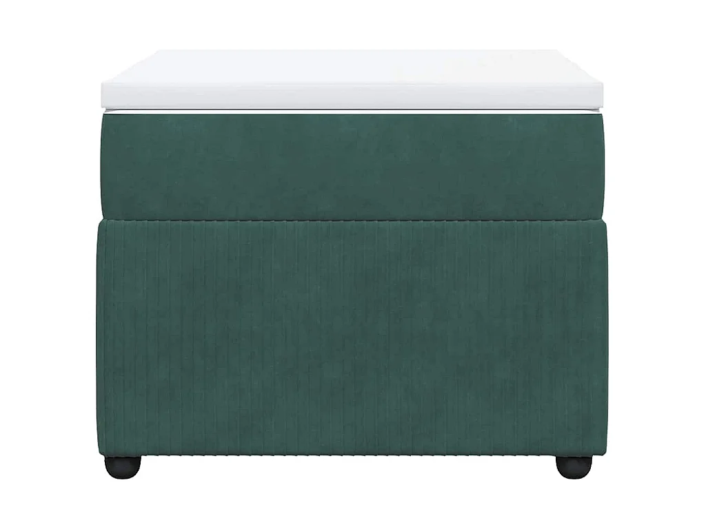 Giroletto a Molle con Materasso Verde Scuro 90x190 cm Velluto