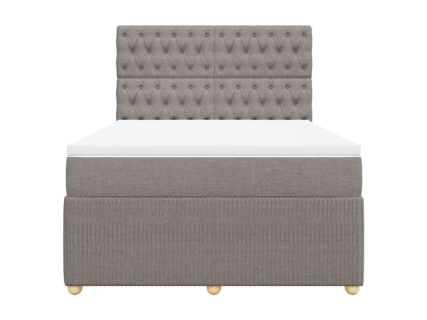 Boxspring met matras stof taupe 140x190 cm