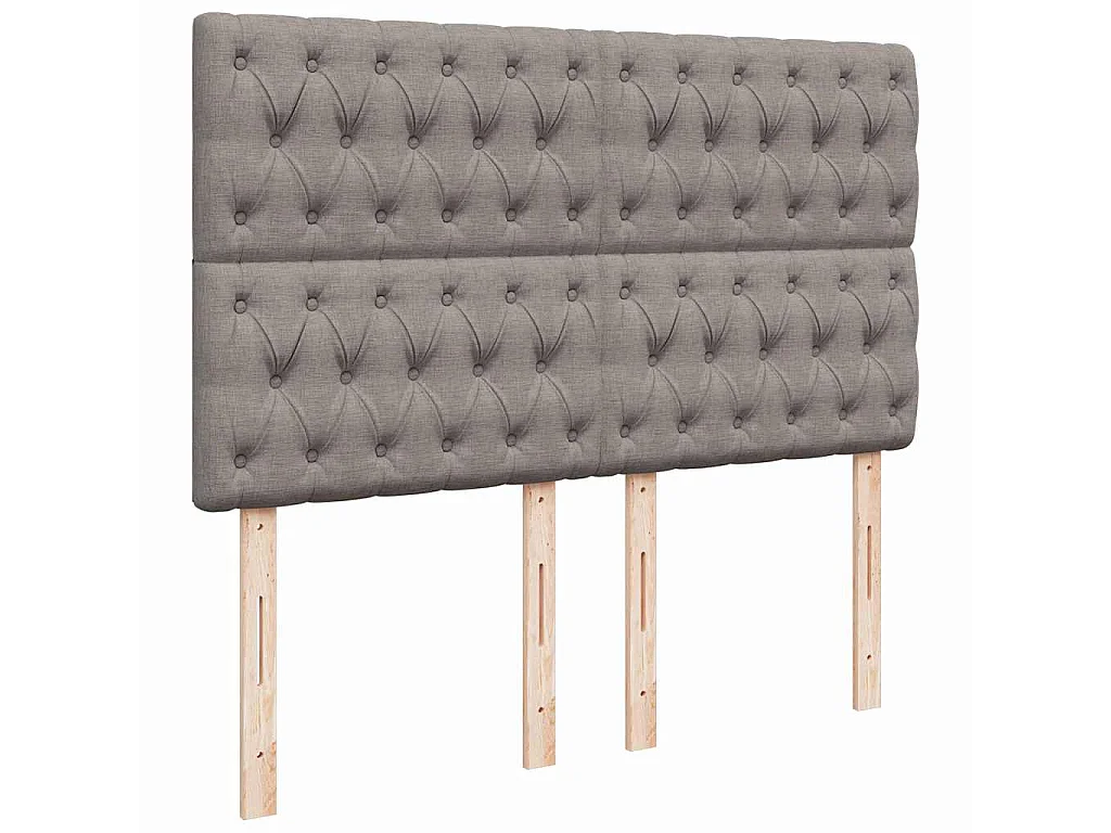 Boxspring met matras stof taupe 140x190 cm