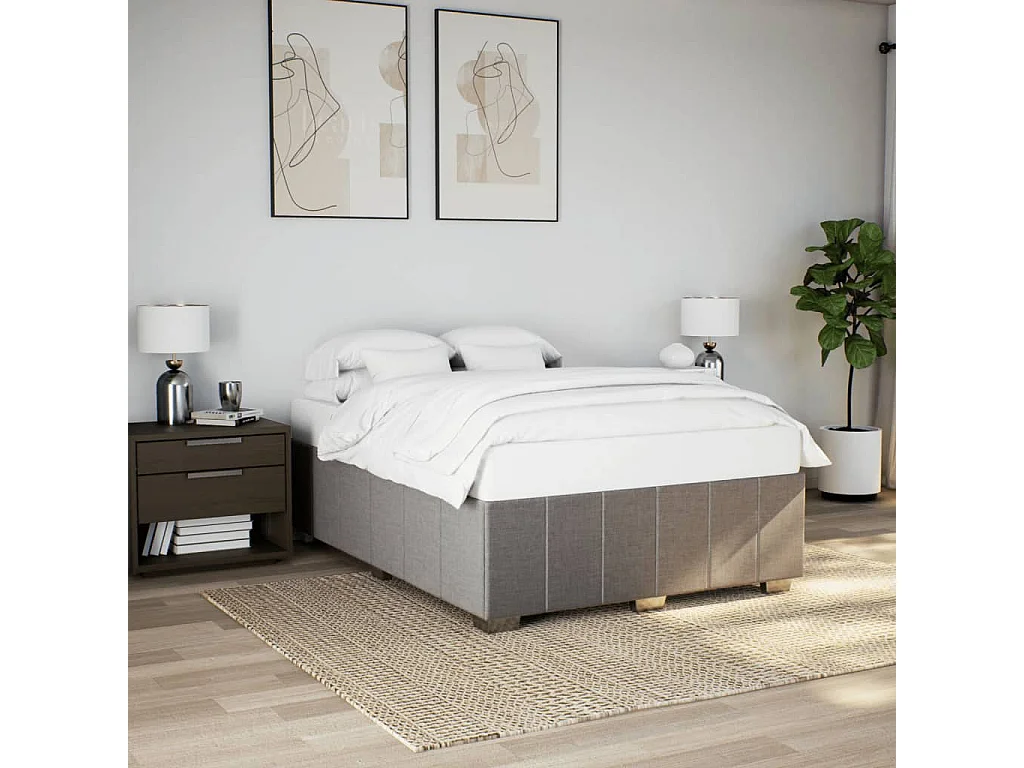 Giroletto senza Materasso Tortora 140x200 cm in Tessuto