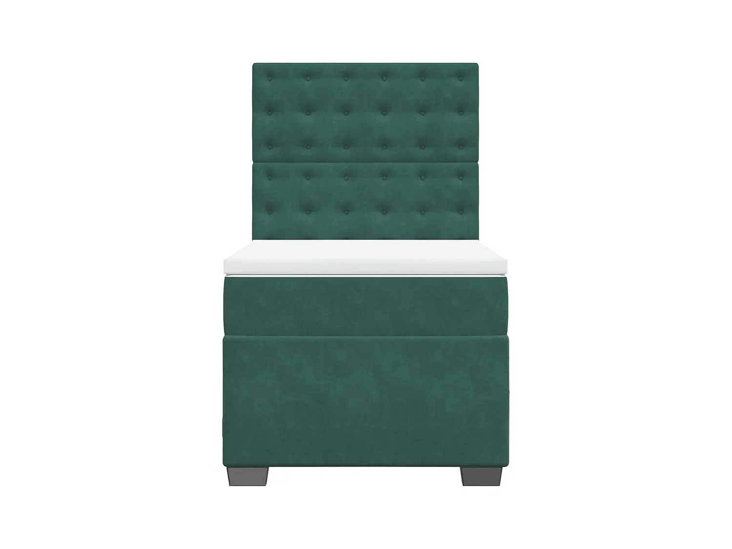 Sommier à lattes de lit avec matelas Vert foncé 100x200 cm