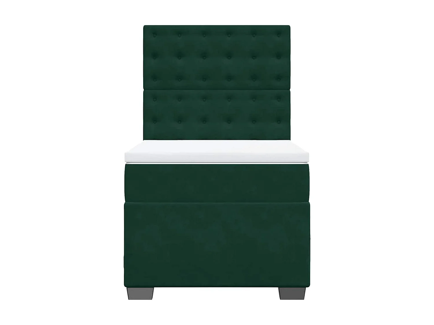 Sommier à lattes de lit avec matelas Vert foncé 100x200 cm