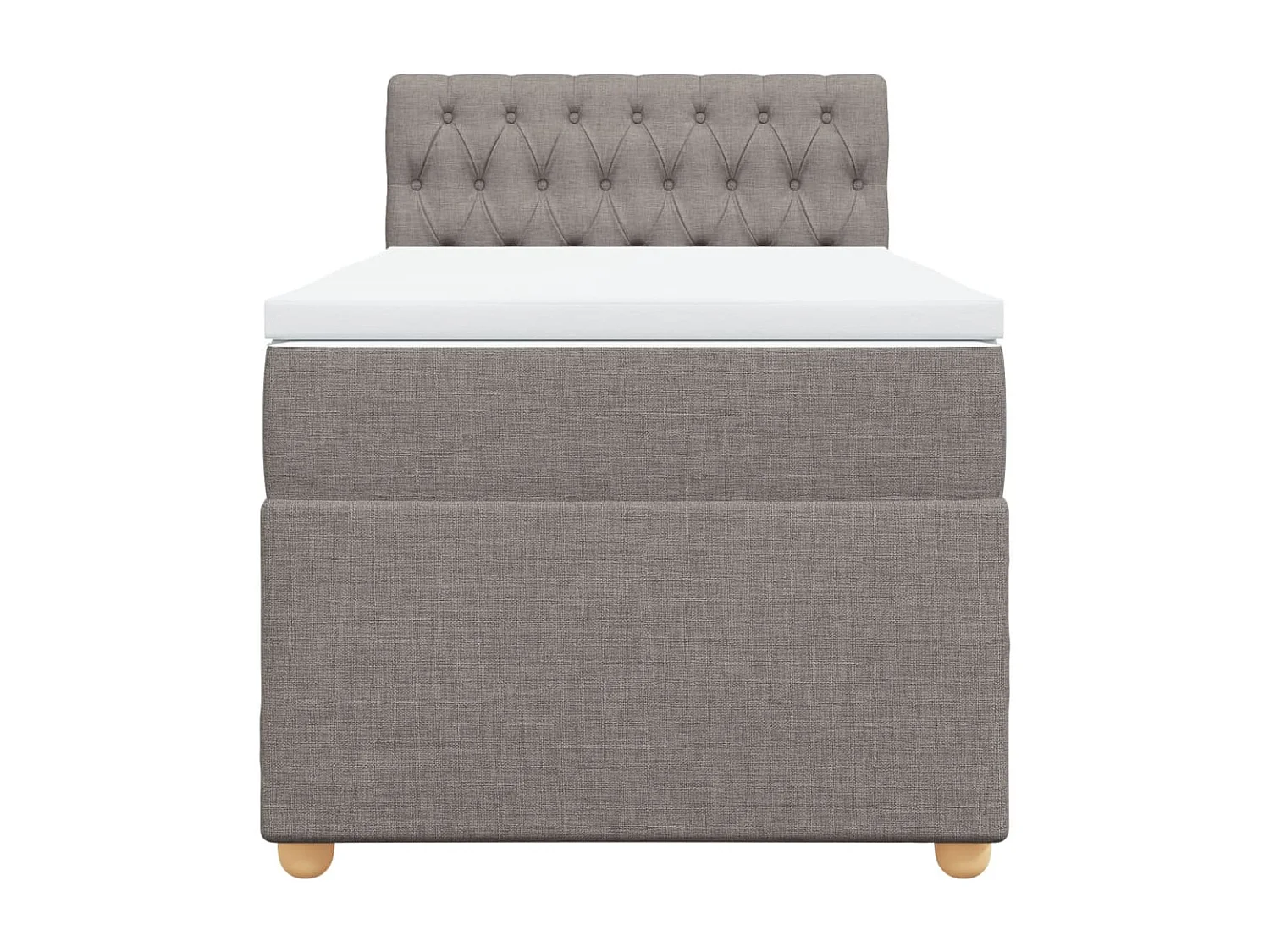 Sommier à lattes de lit avec matelas Taupe 90x200 cm Tissu