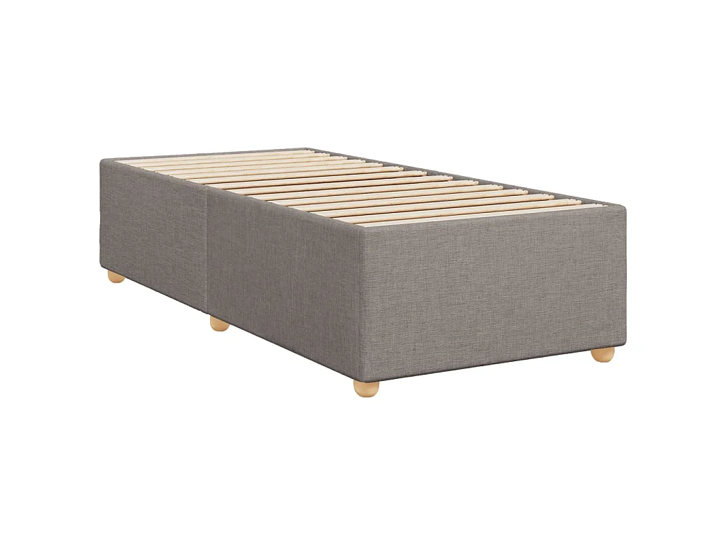 Sommier à lattes de lit avec matelas Taupe 90x200 cm Tissu